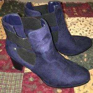 Blue Suede Booties